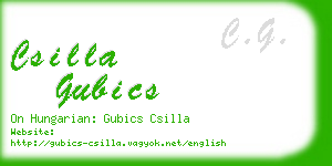 csilla gubics business card